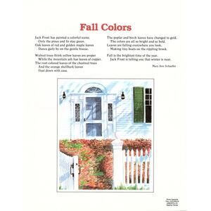 Fall Colors Mary Anne Schaeffer 1980s Poem Retro Kitsch Wall Art SE6